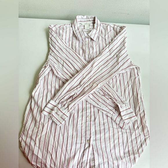 H&M Pink Striped Button Down Shirt - Picture 2 of 5